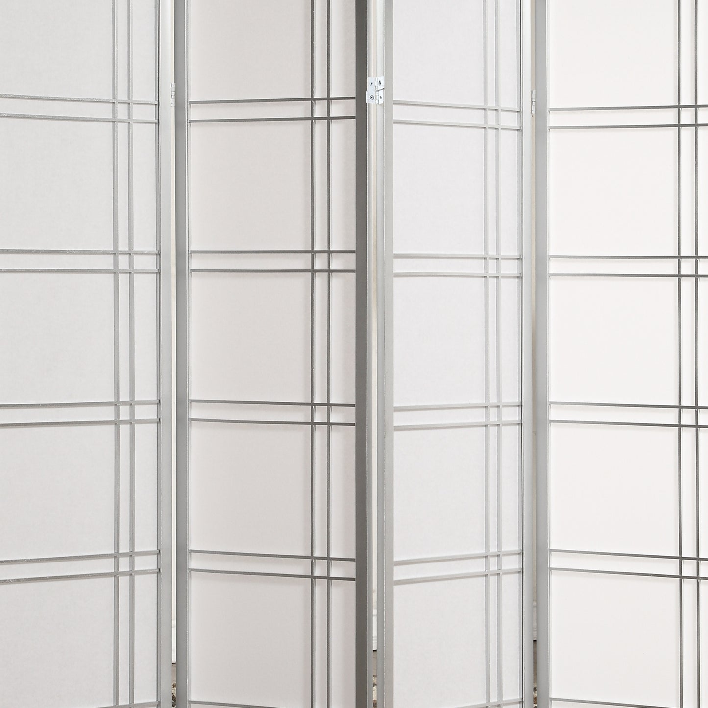 Seto 4-Panel Silver Room Divider Screen