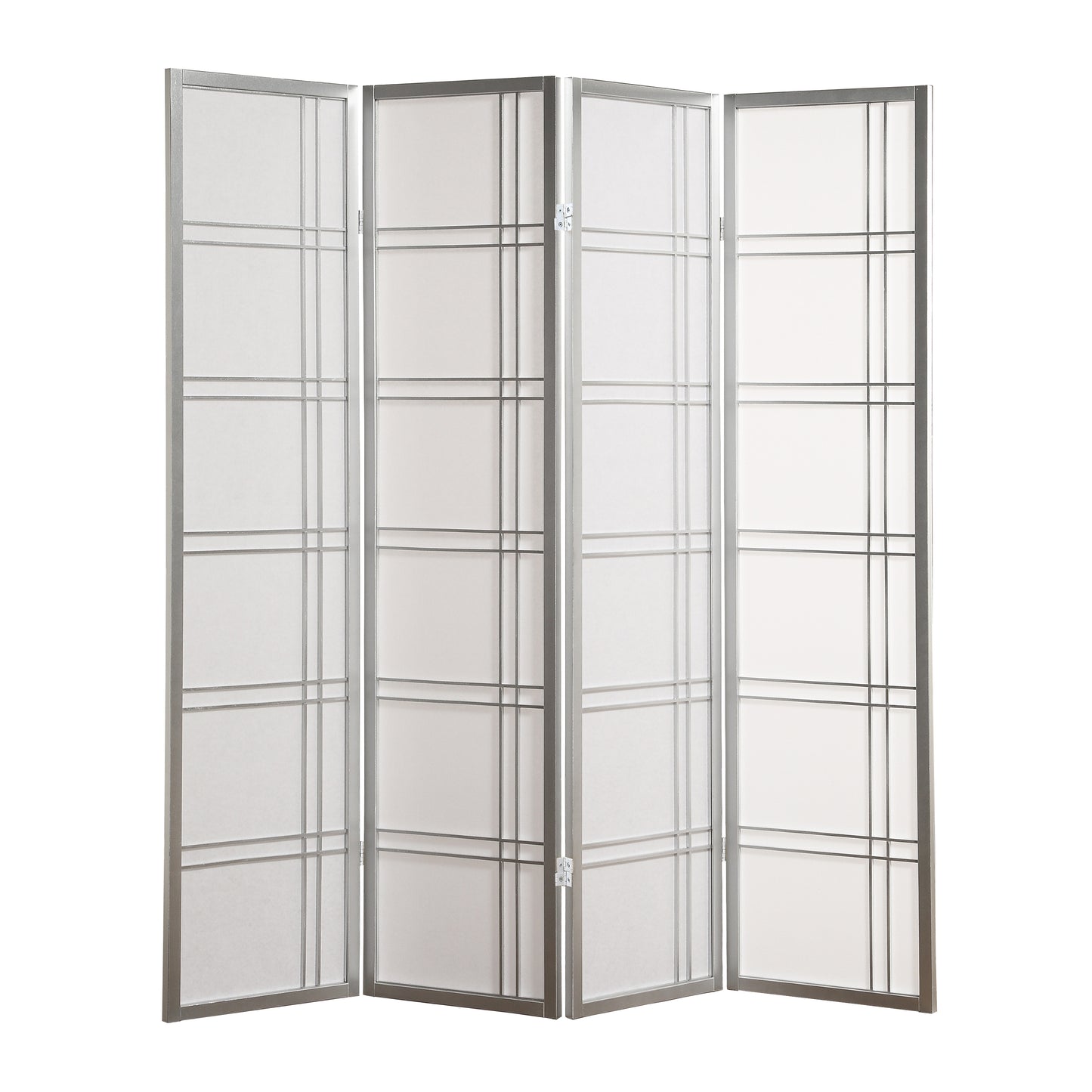 Seto 4-Panel Silver Room Divider Screen