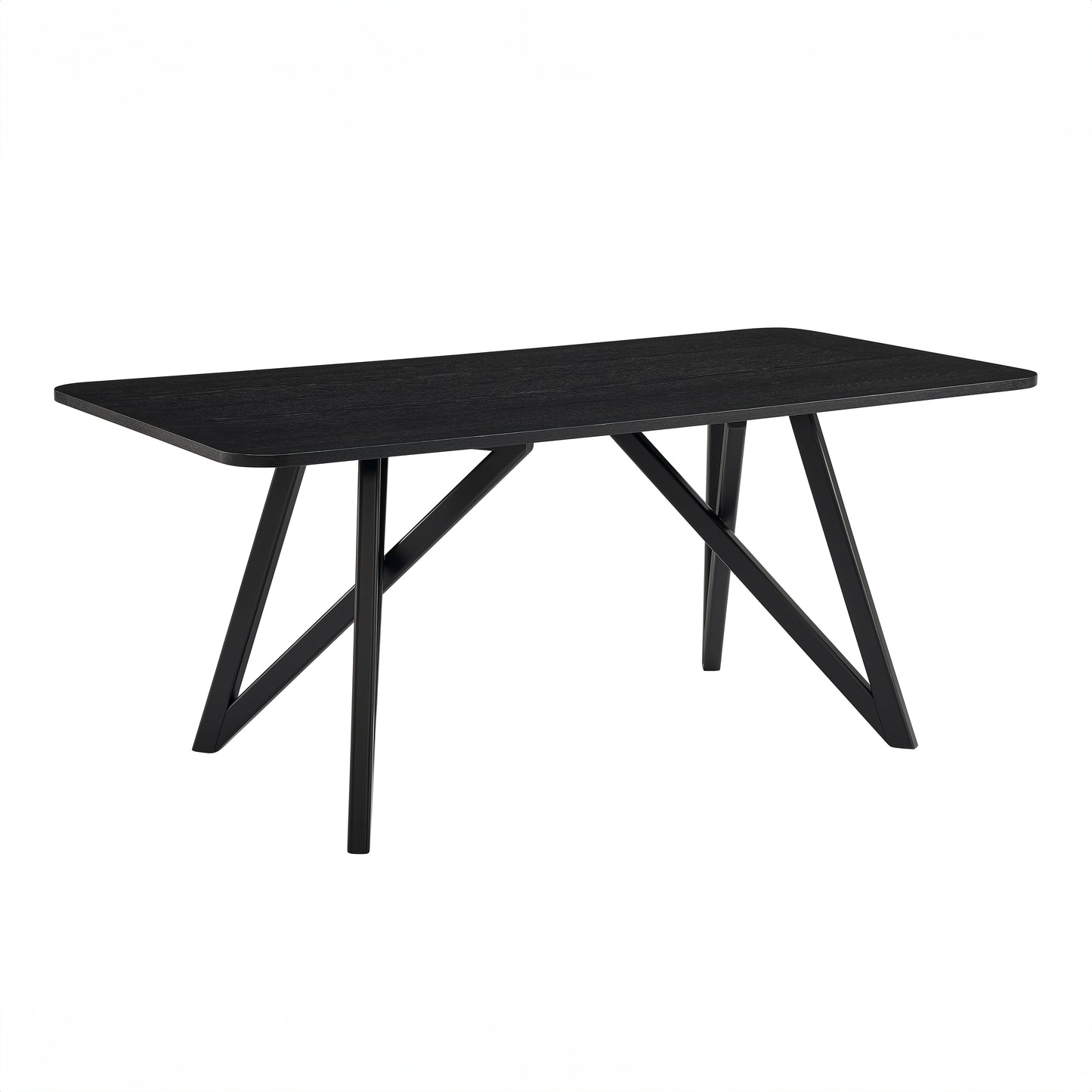 Roundhill Furniture Axler 70-in Length Dining Table, Tripod-Cross Leg