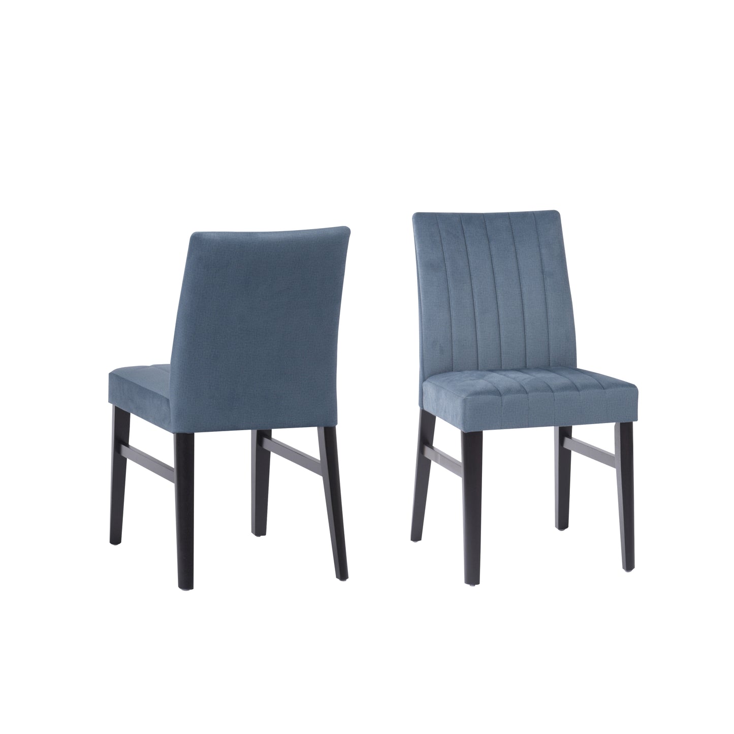 Roundhill Furniture Edo 5-Piece Dining Set, Round Trestle Table and 4 Upholstered Chairs