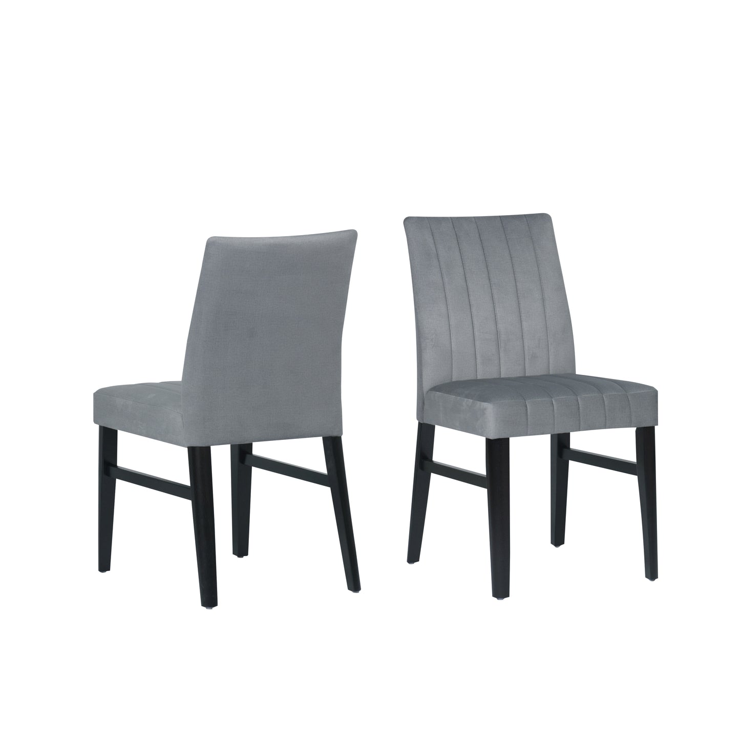 Roundhill Furniture Edo 5-Piece Dining Set, Round Trestle Table and 4 Upholstered Chairs