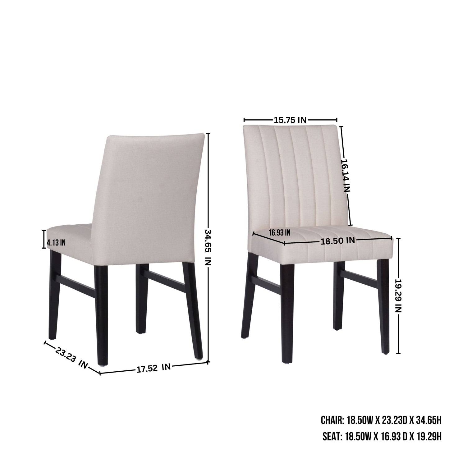 Roundhill Furniture Edo 5-Piece Dining Set, Round Trestle Table and 4 Upholstered Chairs
