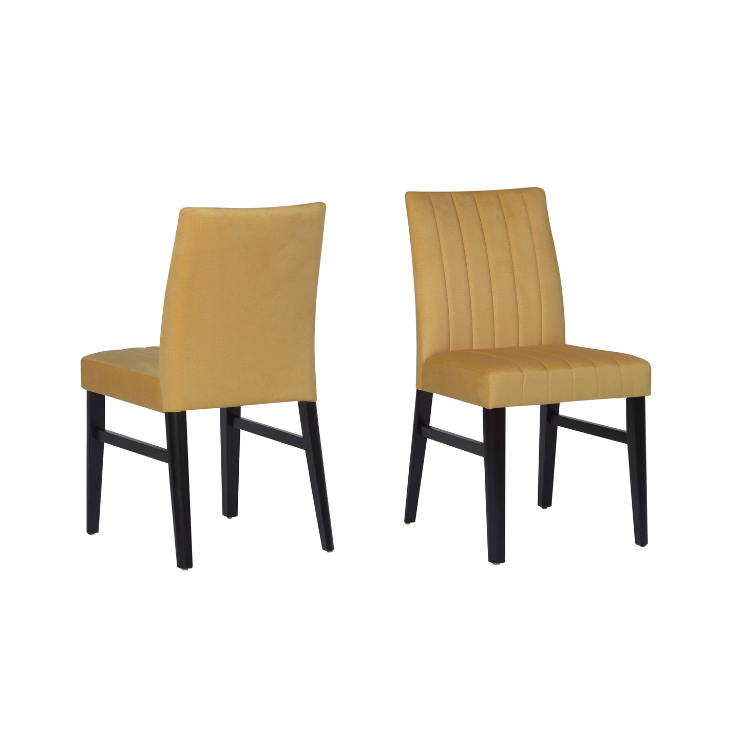 Roundhill Furniture Edo 5-Piece Dining Set, Round Trestle Table and 4 Upholstered Chairs
