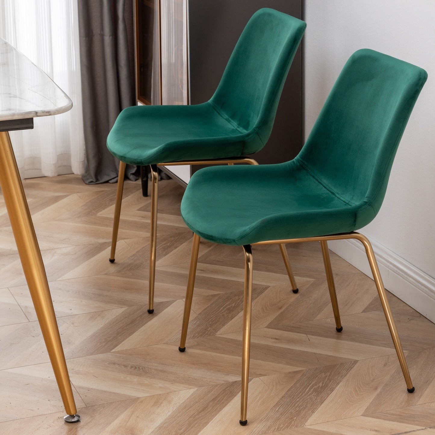 Avant 5-Piece Round Dining Set, Trestle Dining Table with 4 Side Chairs, 4 color options