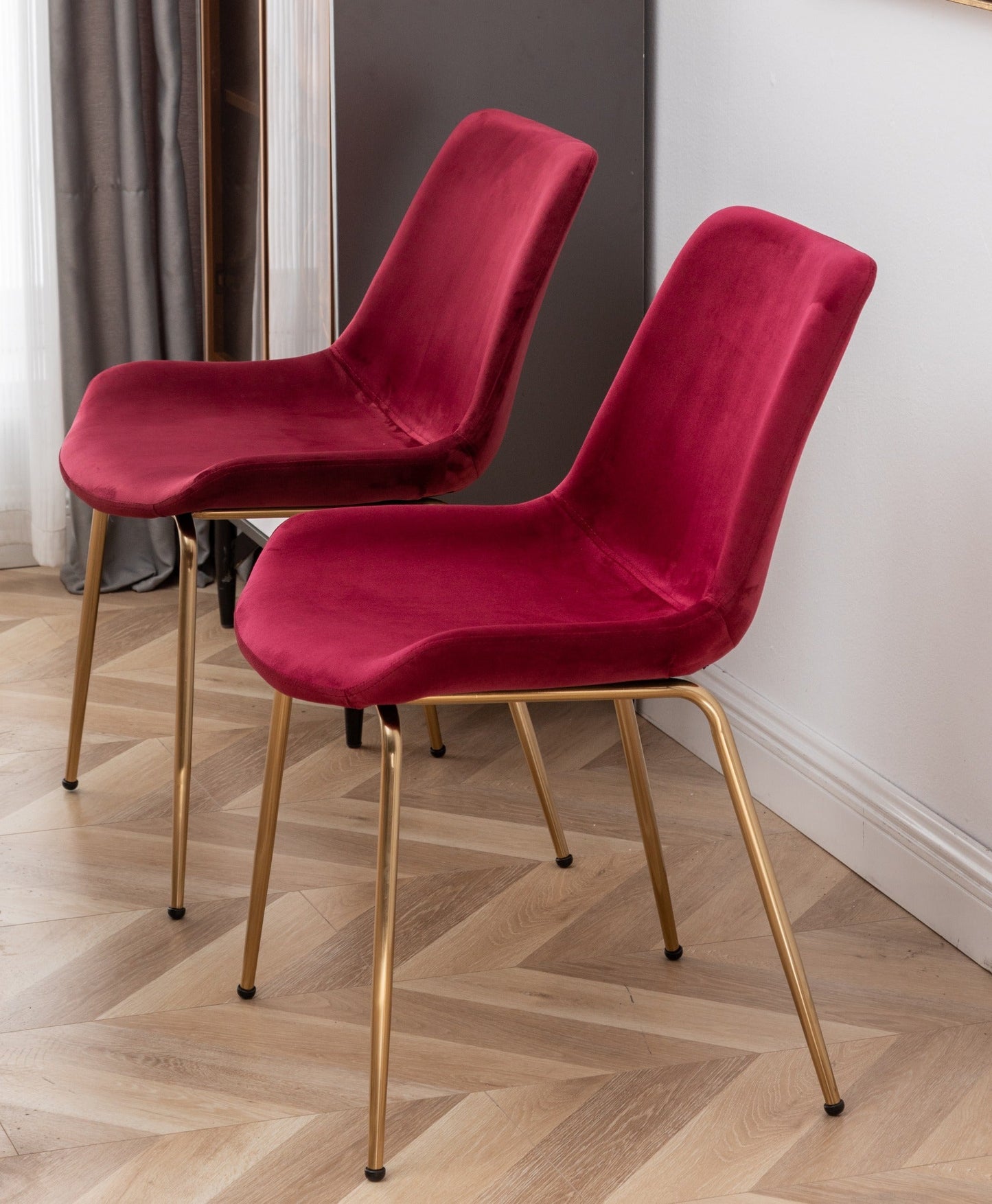 Avant 5-Piece Round Dining Set, Trestle Dining Table with 4 Side Chairs, 4 color options