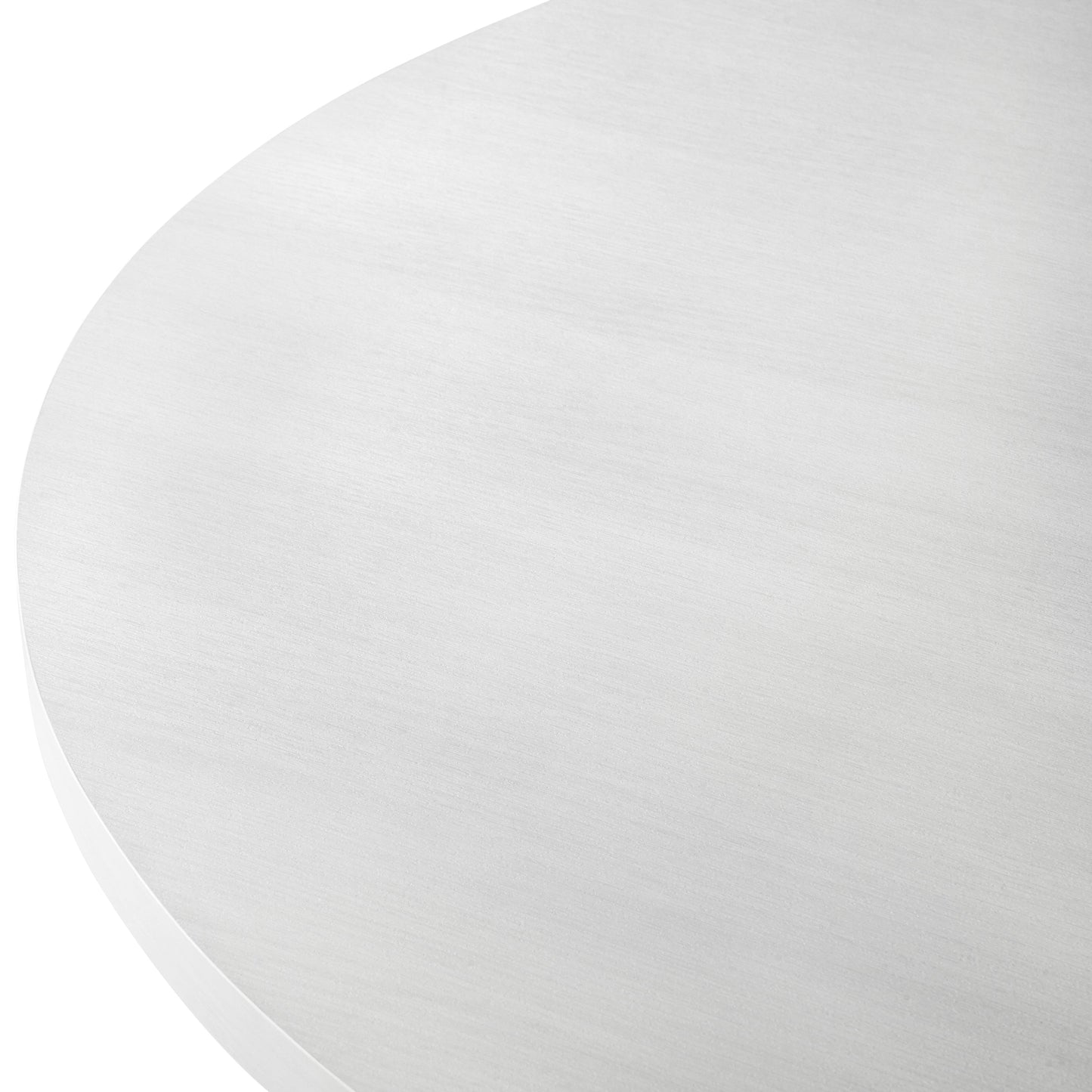 Roundhill Furniture Edo Contemporary Round Dining Table, Trestle Base, White Finish