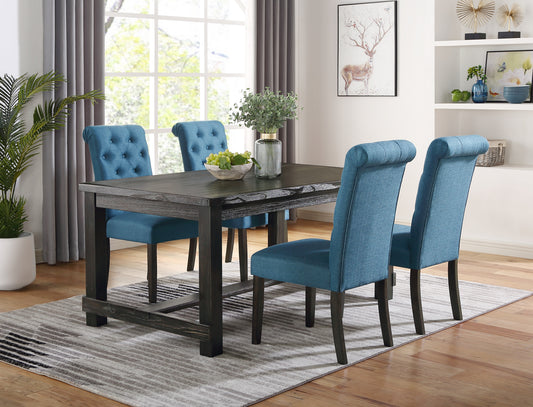 Roundhill Furniture Leviton 5-Piece Dining Set, 30’’Height Table with 4 Chairs