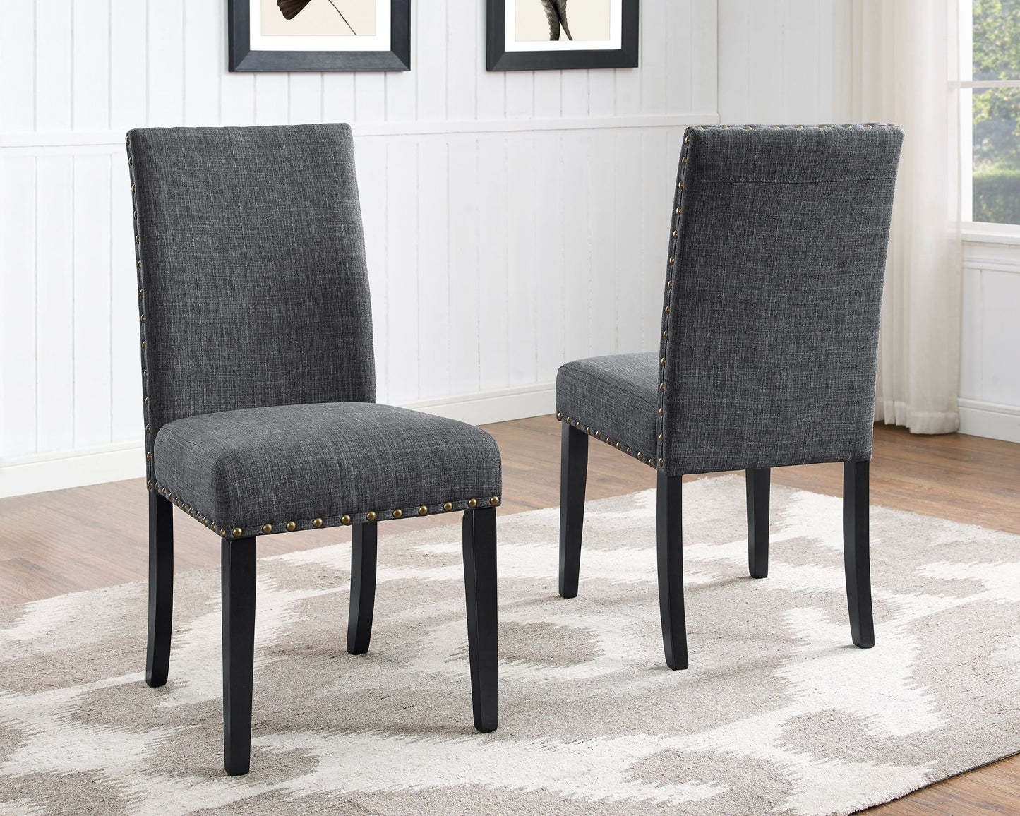 Muzzi Contemporary 6-Piece Dining Set, Dining Table with 4 Stylish Chairs and a Bench