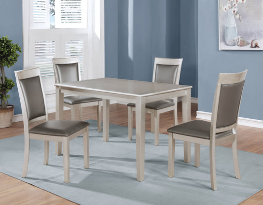 Avignor 5-Piece Contemporary Simplicity Dining Set with 4 Chairs