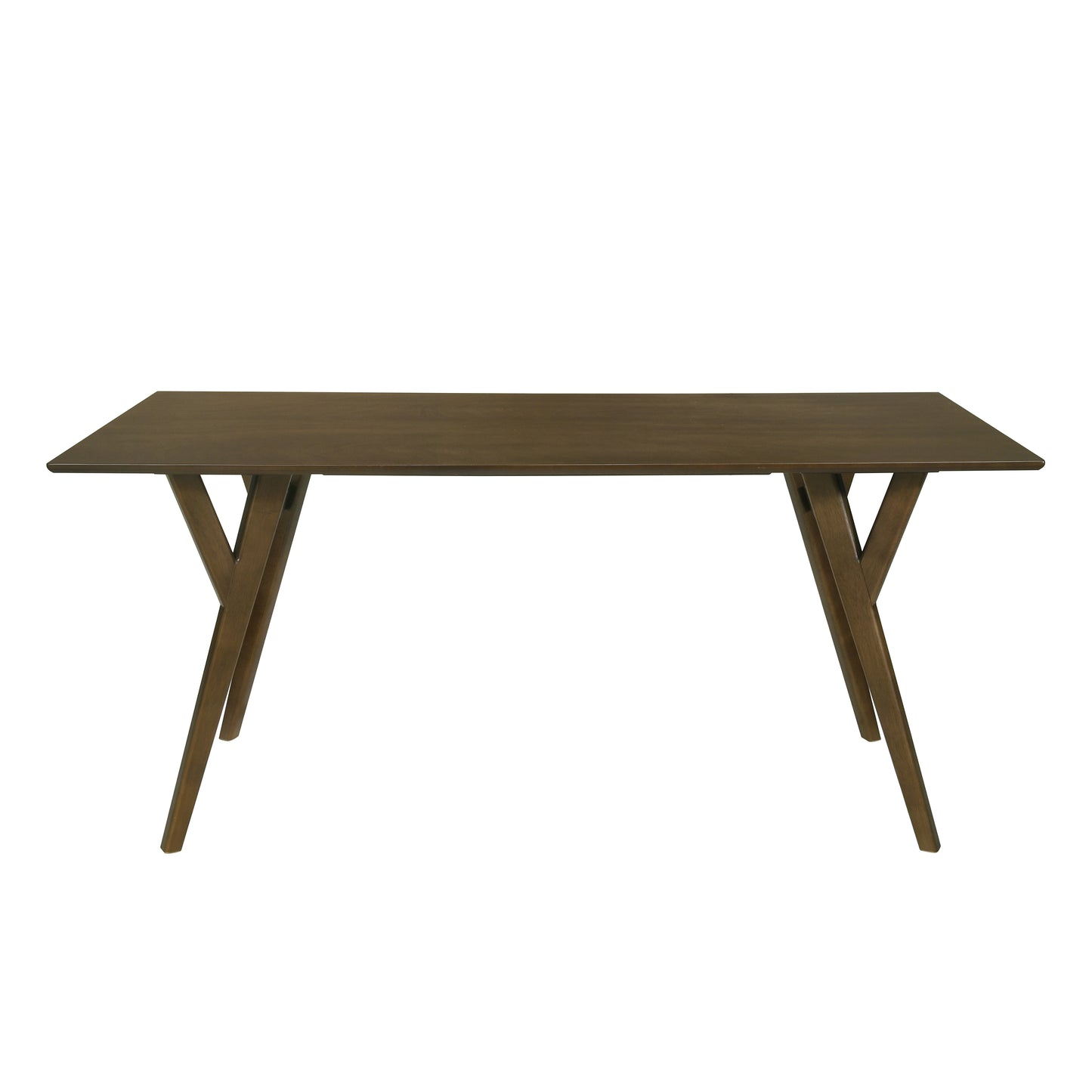 Roundhill Furniture Lavin Contemporary Walnut Finish Dining Table with Solid Wood Base