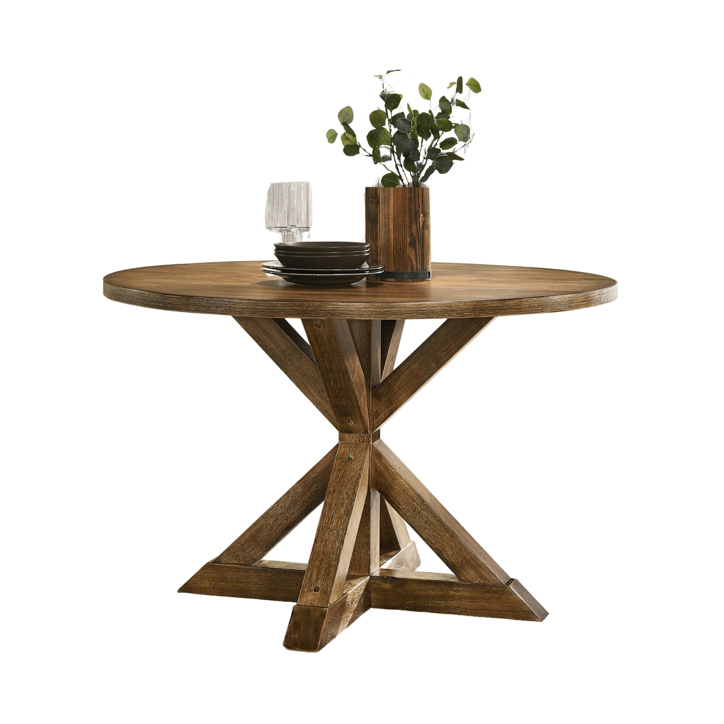 Windvale Cross-Buck Base Dining Table