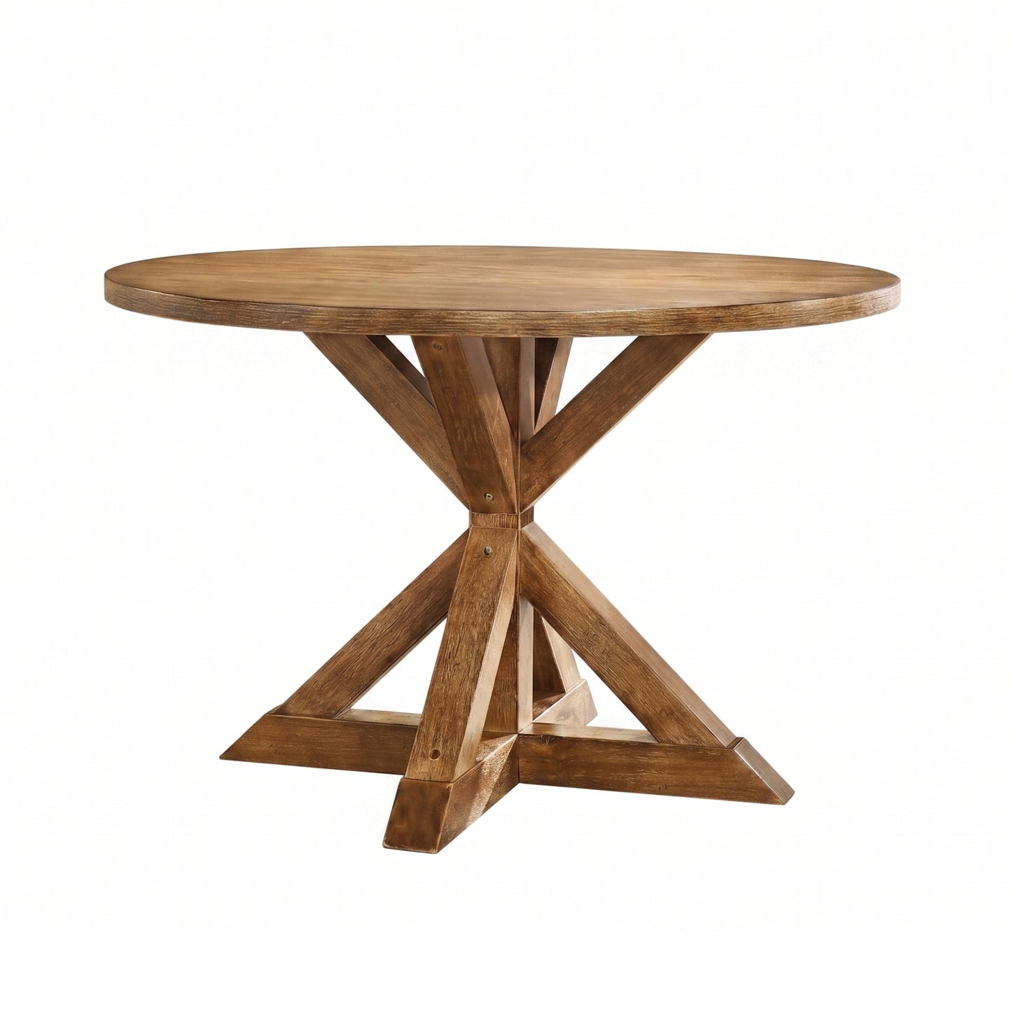 Roundhill Furniture Windvale Cross-Buck Base Dining Table