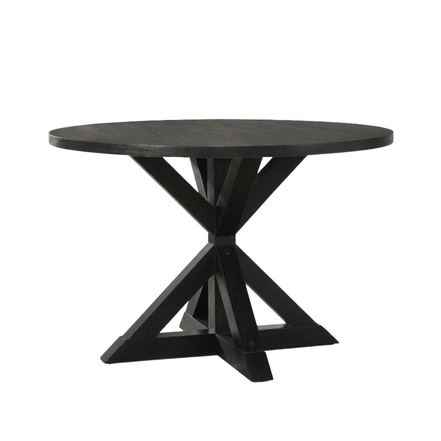 Windvale Cross-Buck Base Dining Table in Black