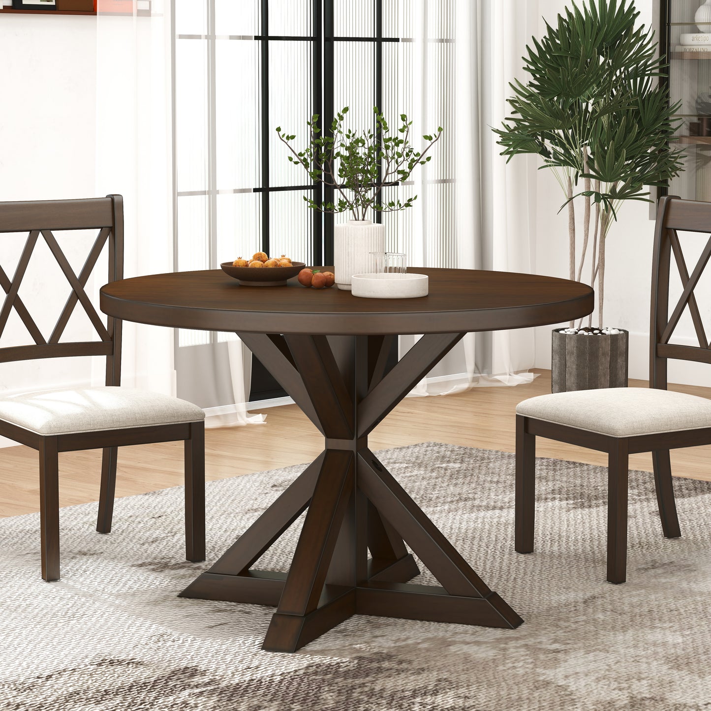 Windvale Cross-Buck Base Dining Table