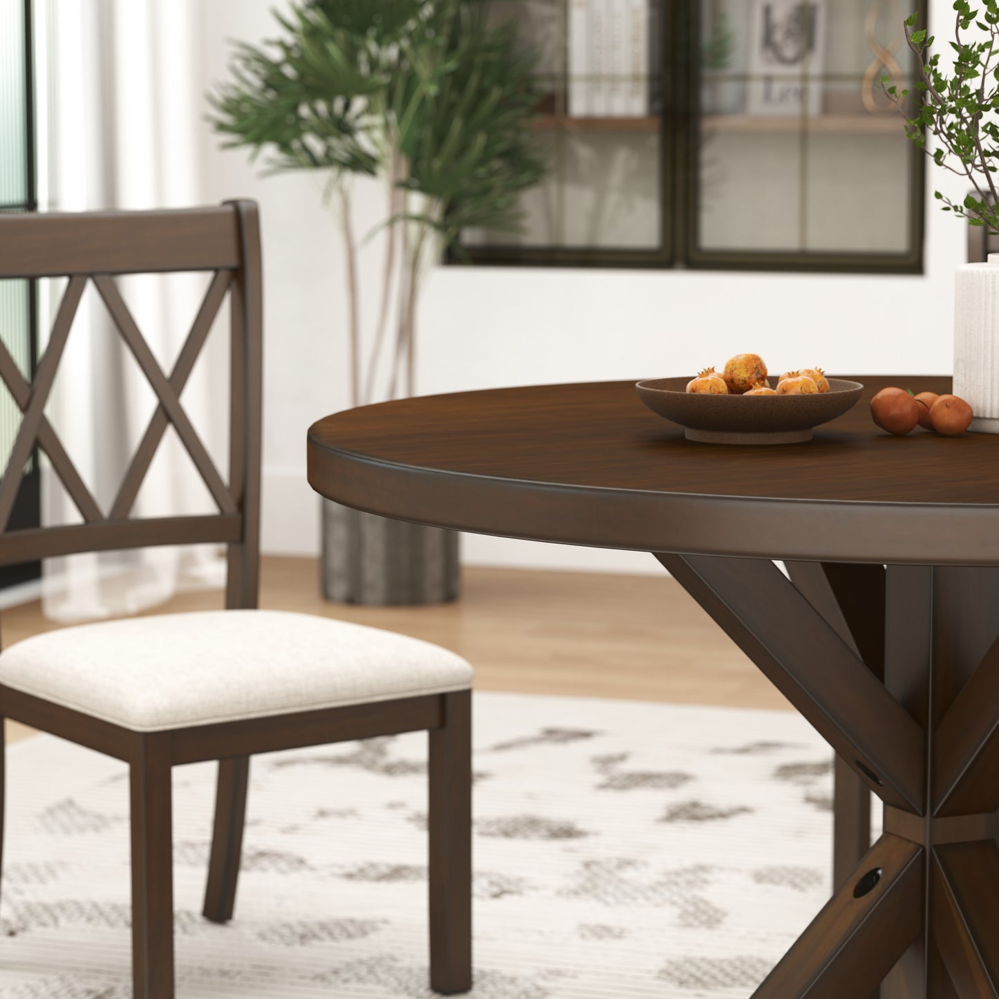 Windvale Cross-Buck Base Dining Table