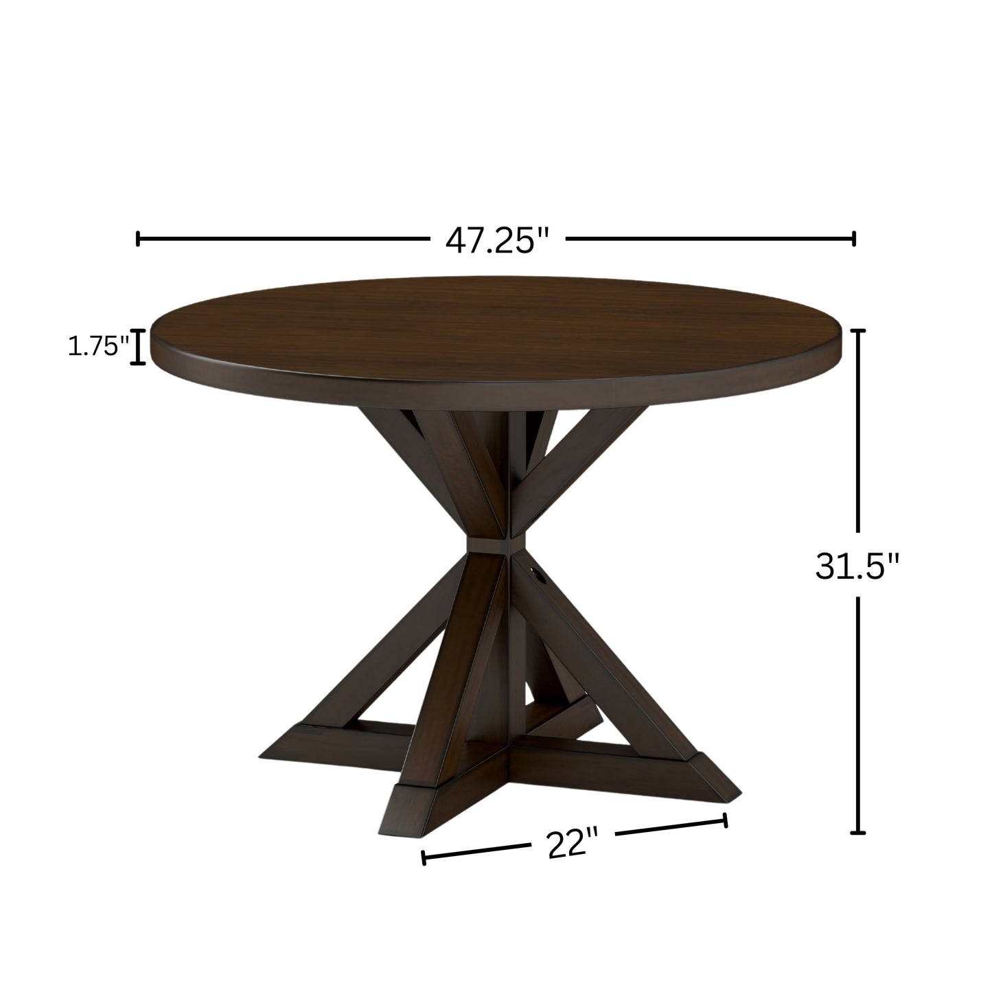 Windvale Cross-Buck Base Dining Table