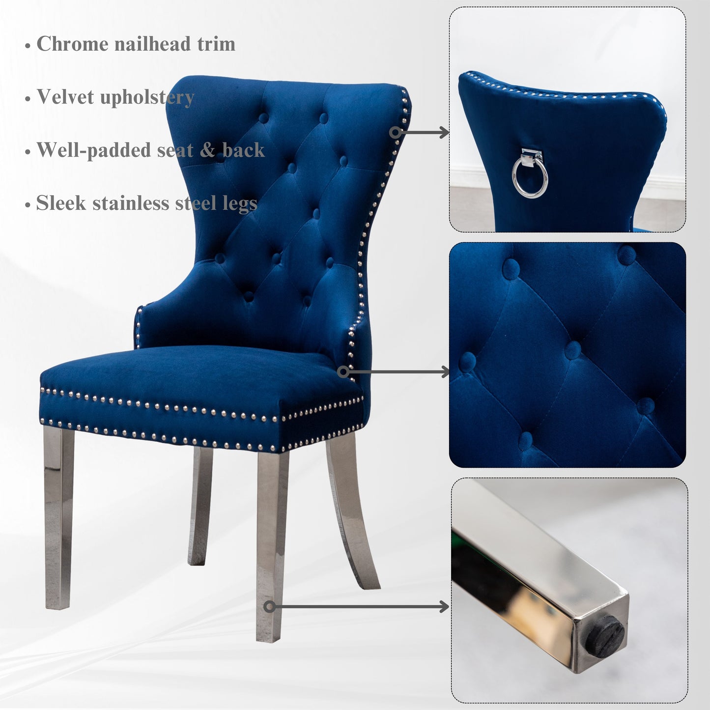 Vogel Round Dining Collection, Pedestal Dining Table with Matching Chairs Set