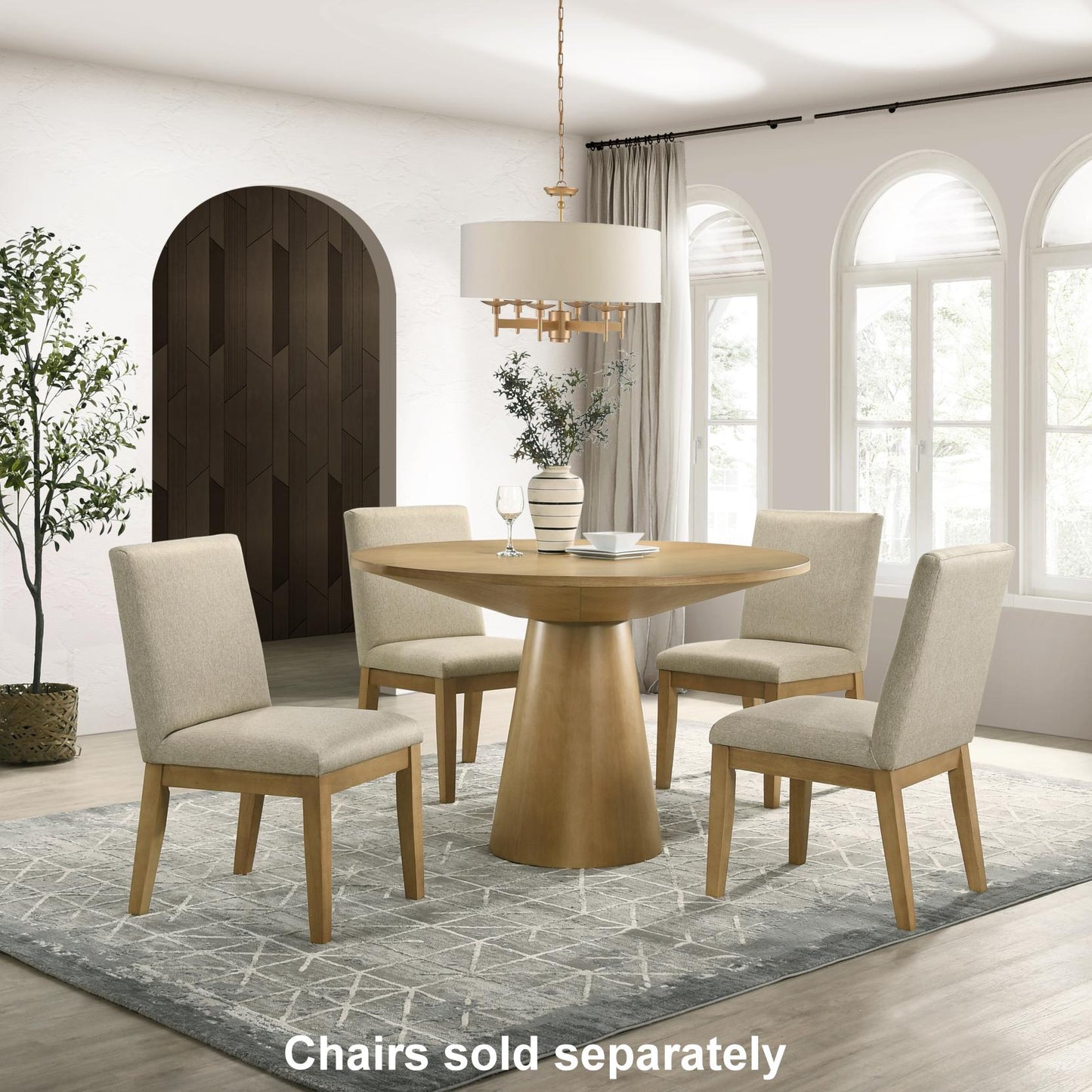 Rocco Contemporary 48" Pedestal Dining Table