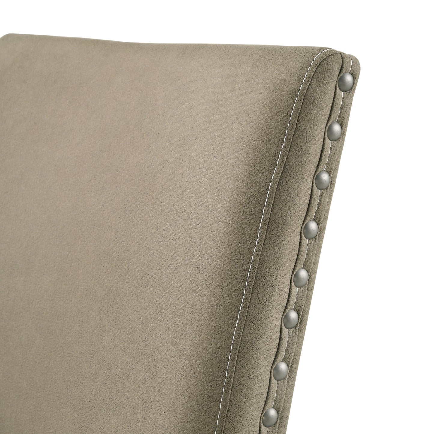 Roundhill Furniture Birmingham 7-piece Driftwood Finish Table with Nailhead Chairs Dining Set