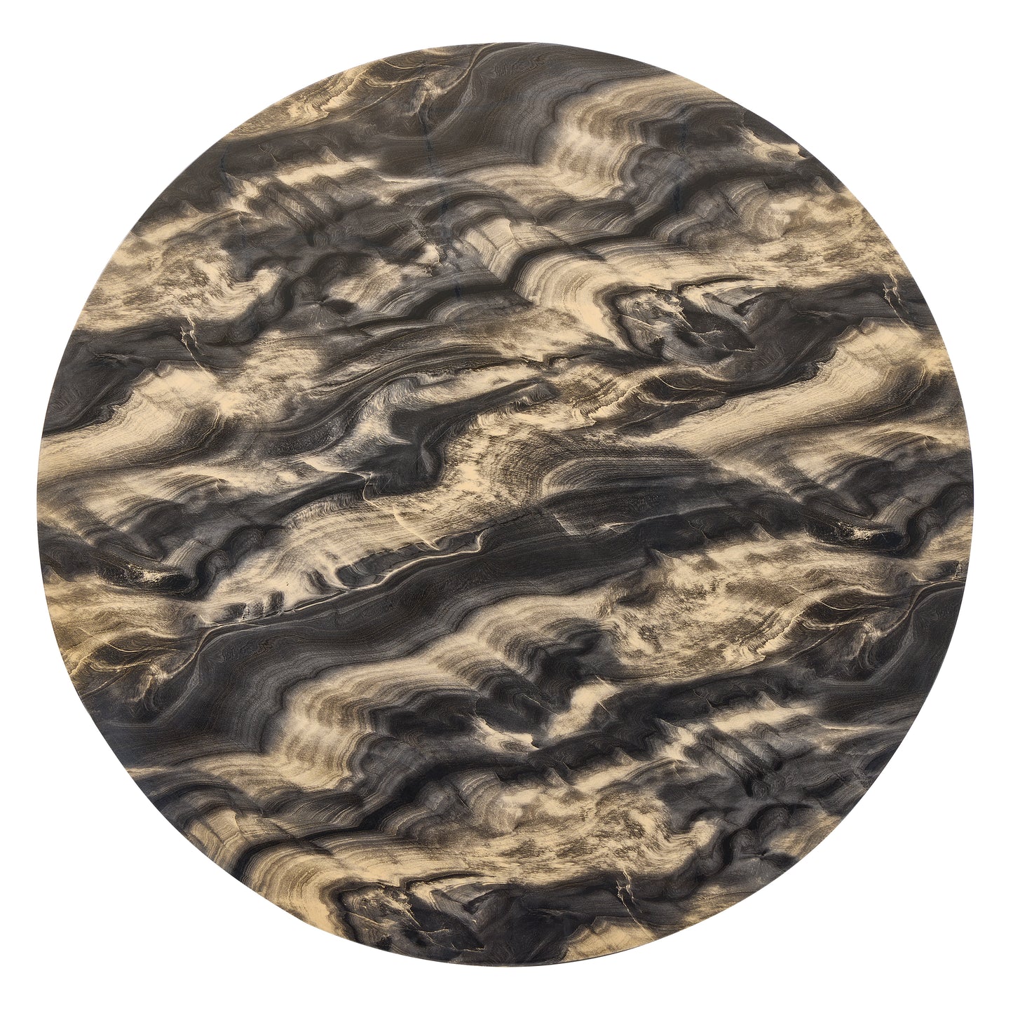 Roundhill Furniture Cavira 5-Piece Modern Dining Set, Faux Marble Dining Table with Four Upholstered Chairs