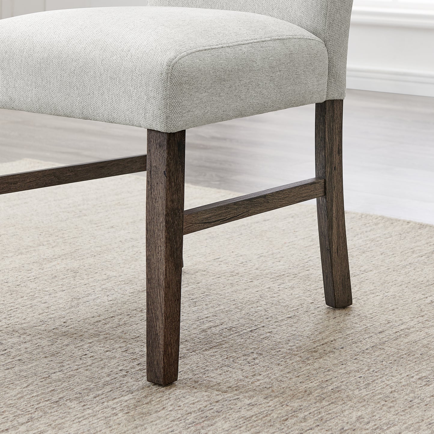 Roundhill Furniture Sorlen Modern 6-Piece Dining Set, 3D Faux Concrete Table with 4 Chairs and Bench