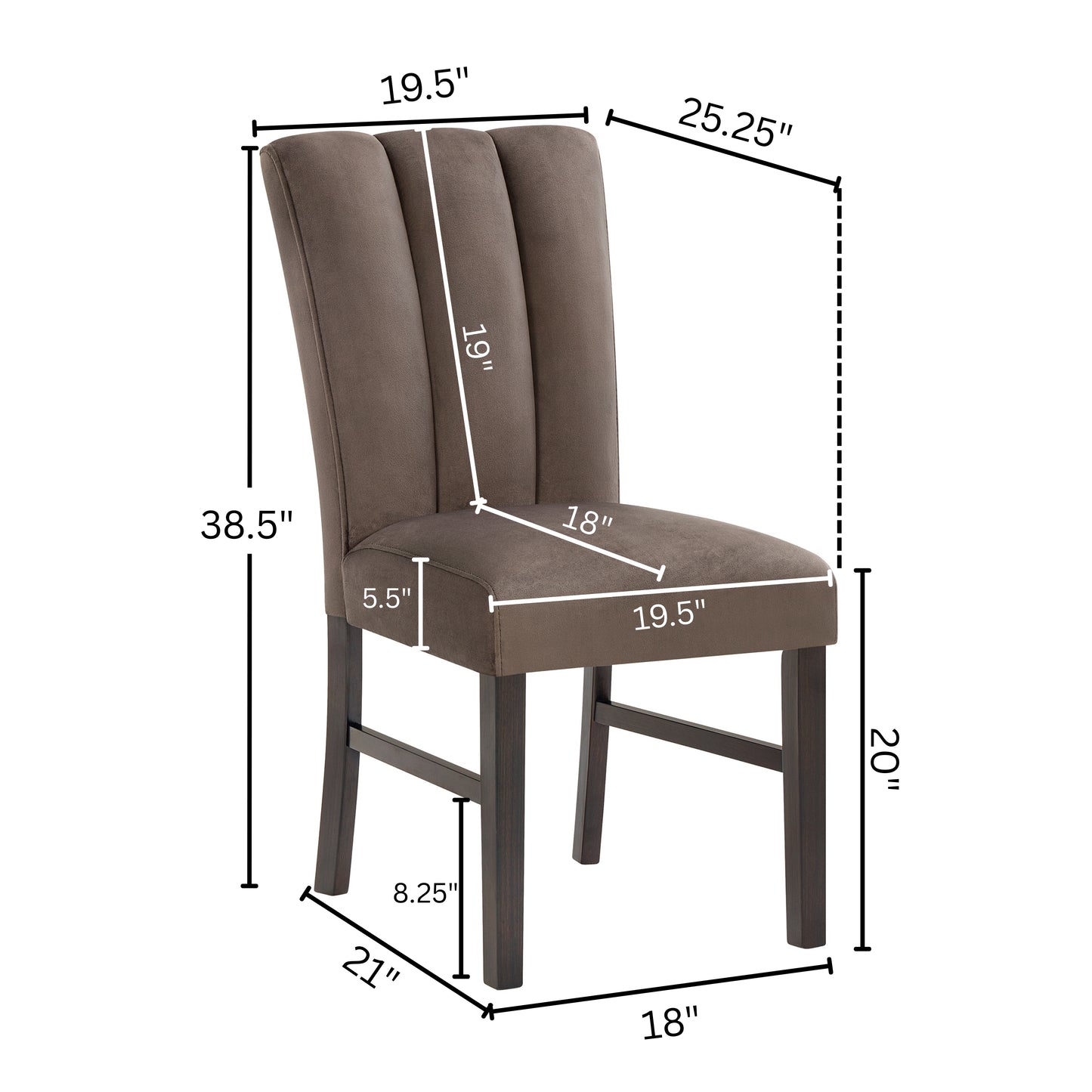 Roundhill Furniture Cavira 5-Piece Modern Dining Set, Faux Marble Dining Table with 4 Chairs, Chocolate