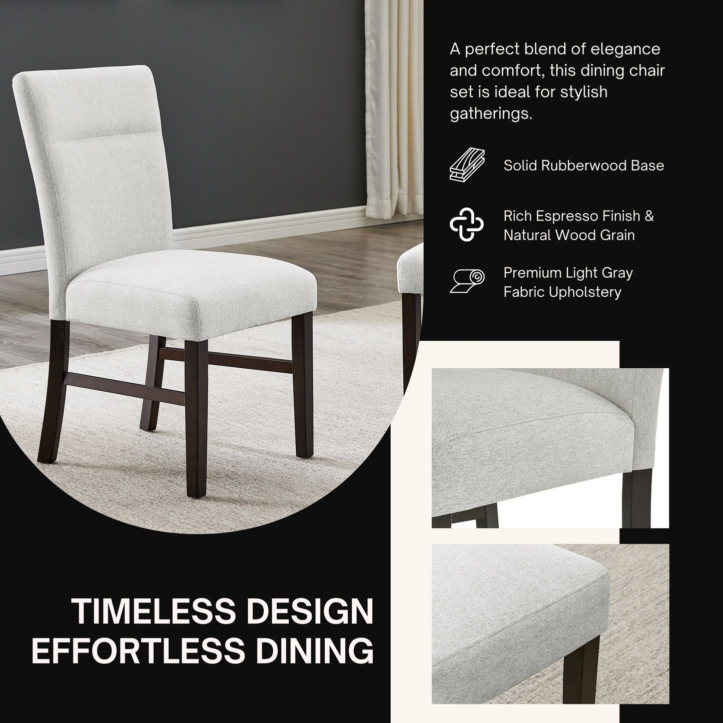 Roundhill Furniture Cavira 5-Piece Modern Dining Set, Faux Marble Dining Table with 4 Chairs
