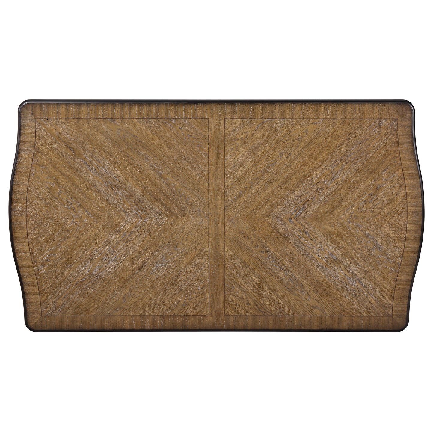 Roundhill Furniture Belleza French Country Dining Table, Antique White and Weathered Oak Finish