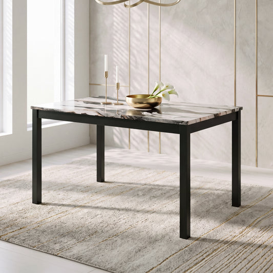 Roundhill Furniture Flint Modern 48" Rectangular Wood Dining Table