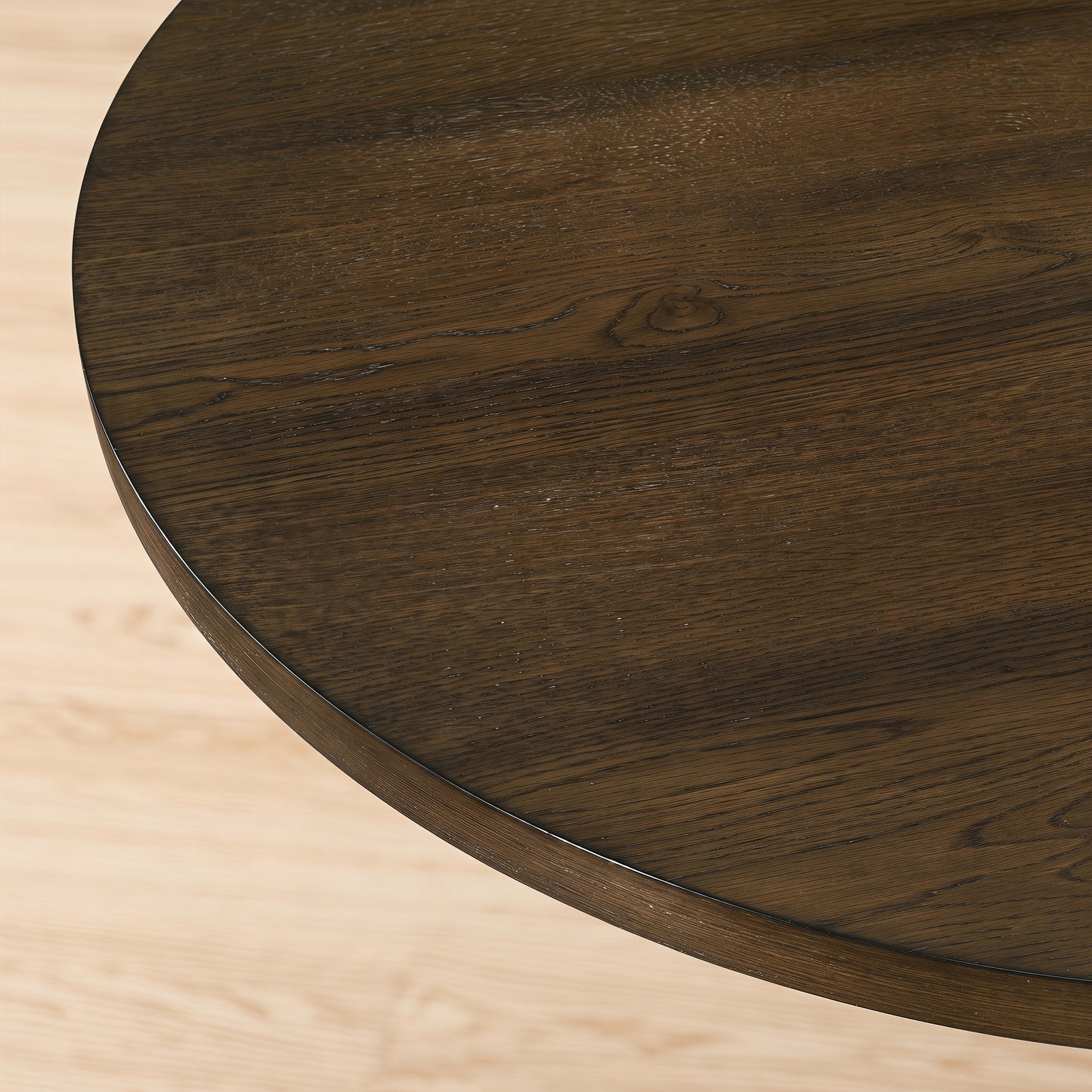 Roundhill Furniture Solene 5-Piece Dining Set, Round Dining Table with 4 Iris Chairs, Walnut Finish