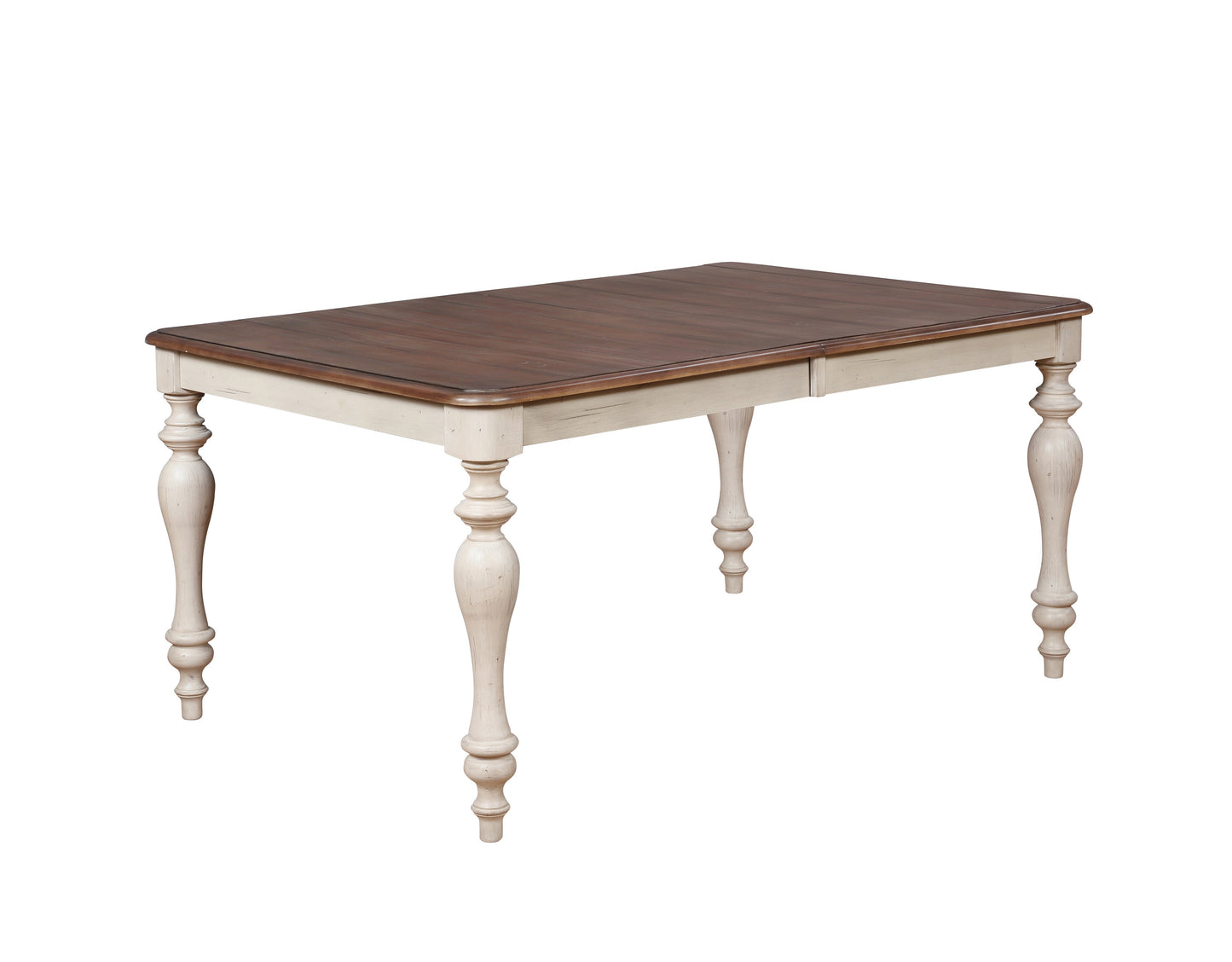 Arch Weathered Oak Dining Set: Table with Extension Leaf, Four Chairs