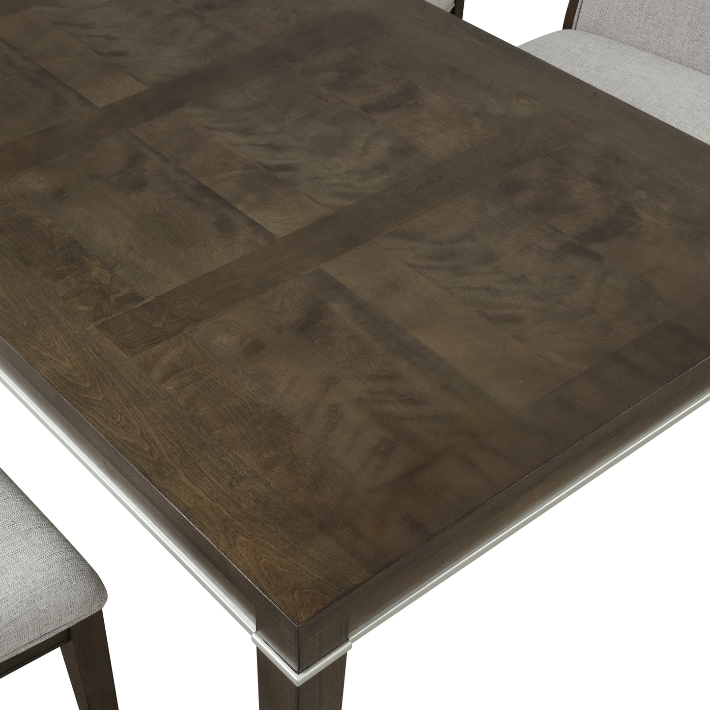 Roundhill Furniture Aberll Wood Dining Table, Gray