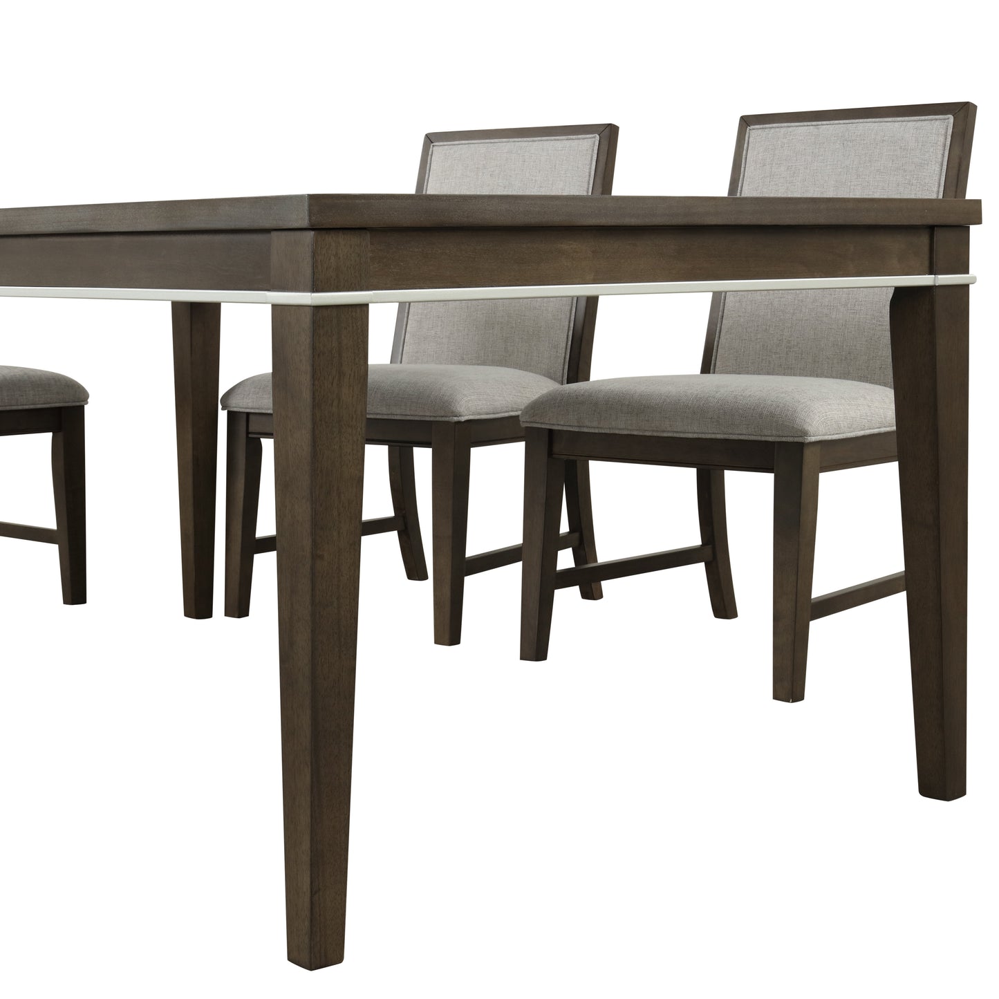 Roundhill Furniture Aberll Wood Dining Table, Gray
