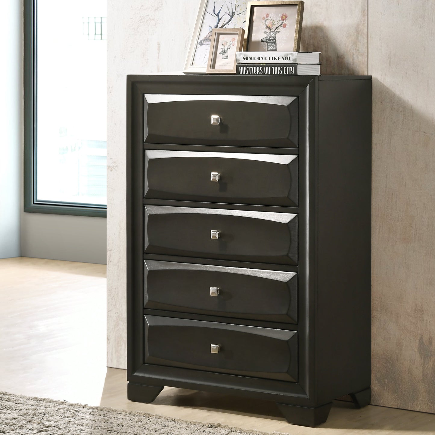 Oakland Antique Gray Finish Wood Bedroom Collection