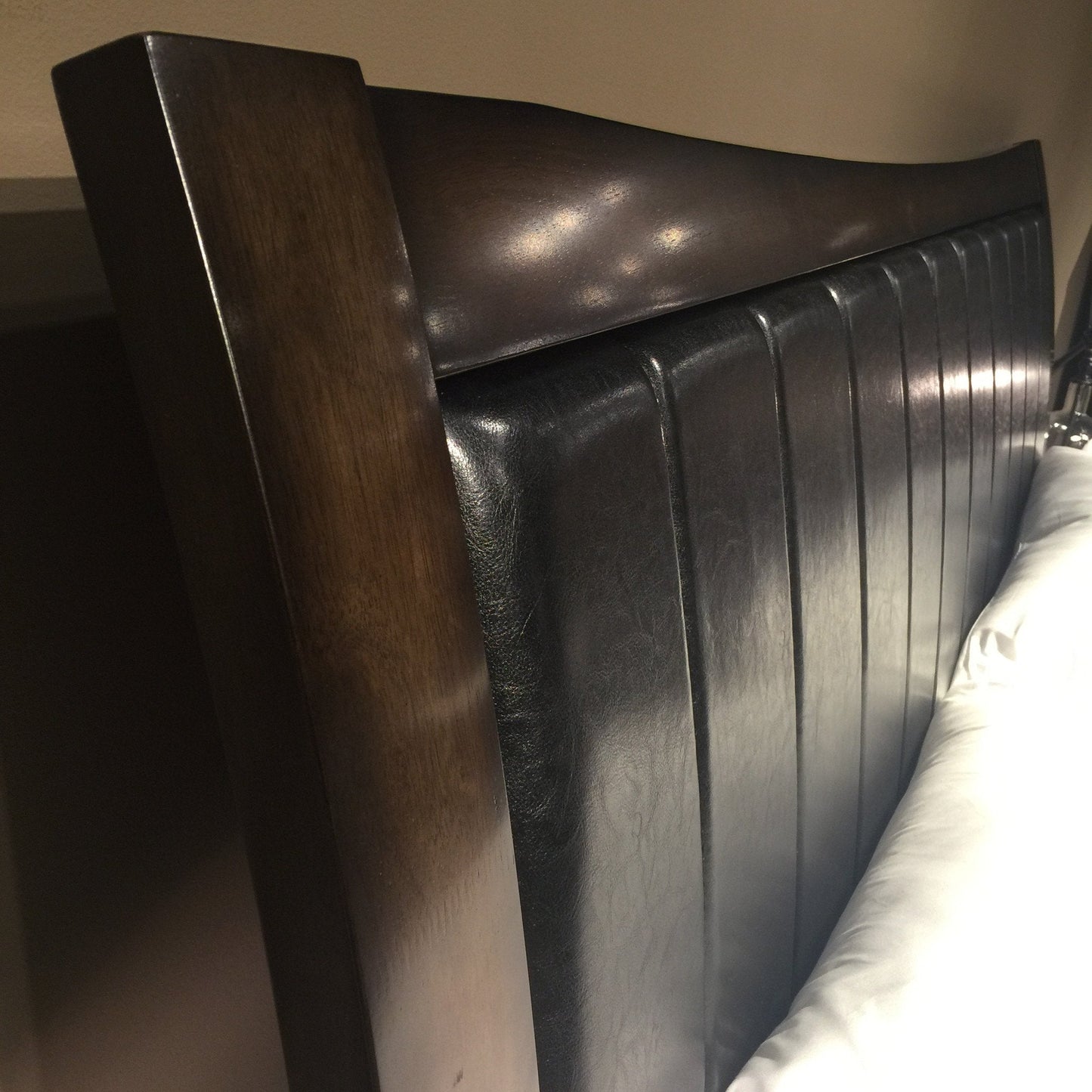 Broval Light Espresso Finish Wood Storage Platform Bed