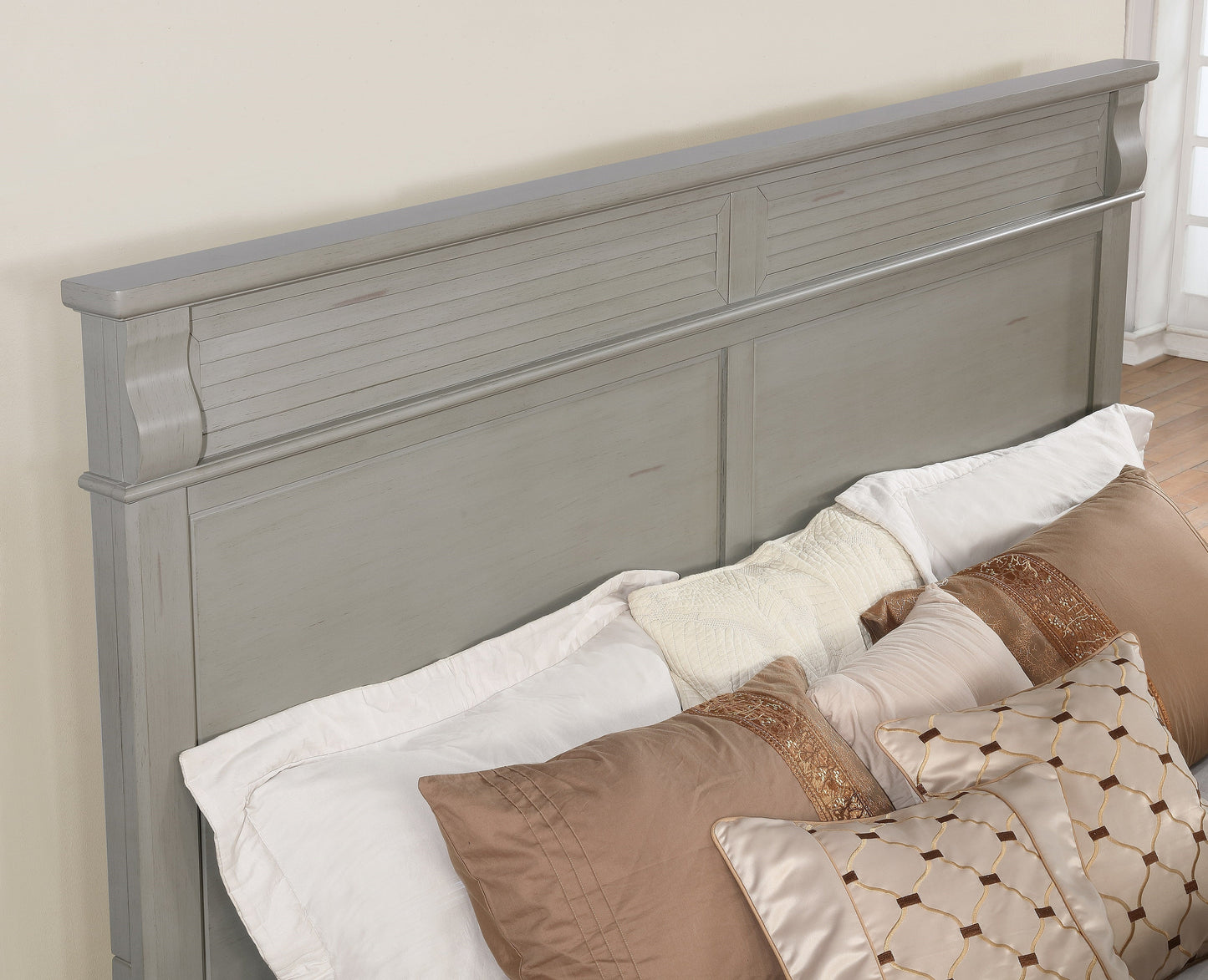 York Wood Antique Gray Bedroom Collection