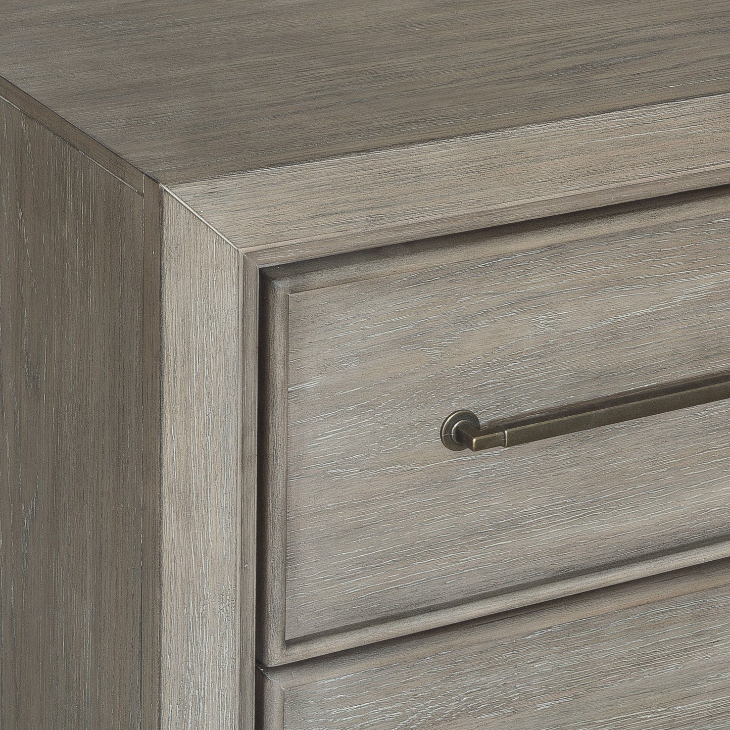 Ennesley Gray Wood 6 Drawers Dresser