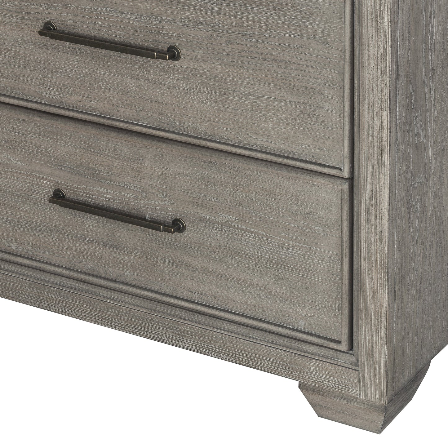 Ennesley Gray Wood 6 Drawers Dresser