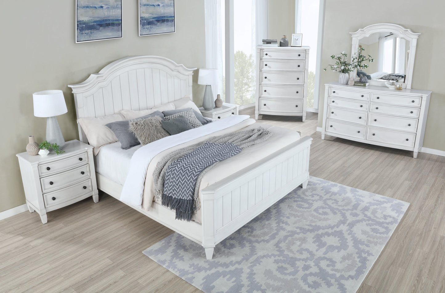 Saline Wood Camelback Bedroom Collection