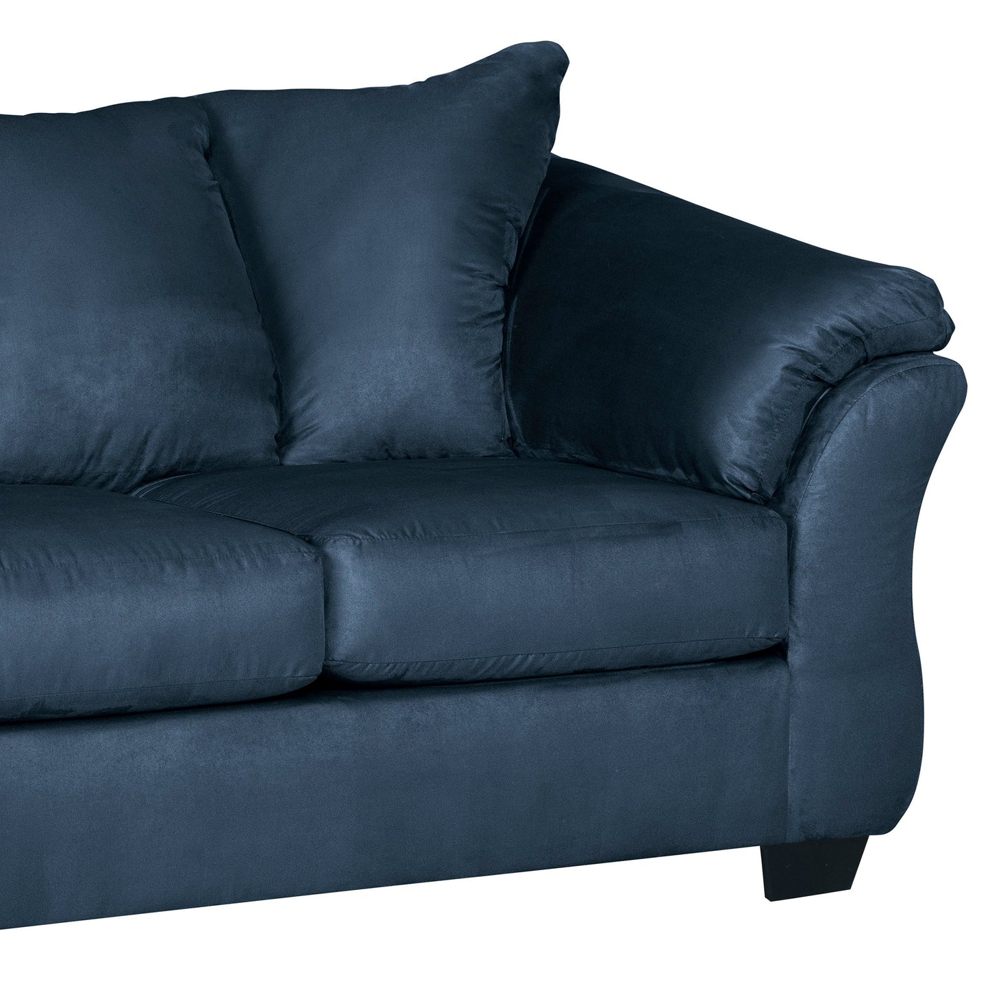 Aruca Sensations Navy Blue Microfiber Pillow Back Loveseat