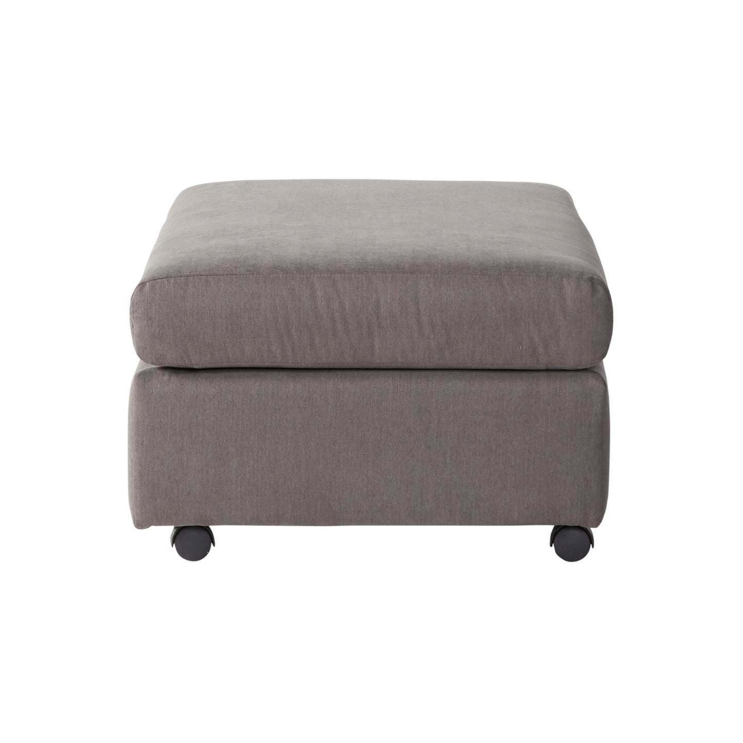 Roundhill Furniture Enda Living Room Fabric Ottoman, Carbon Gray