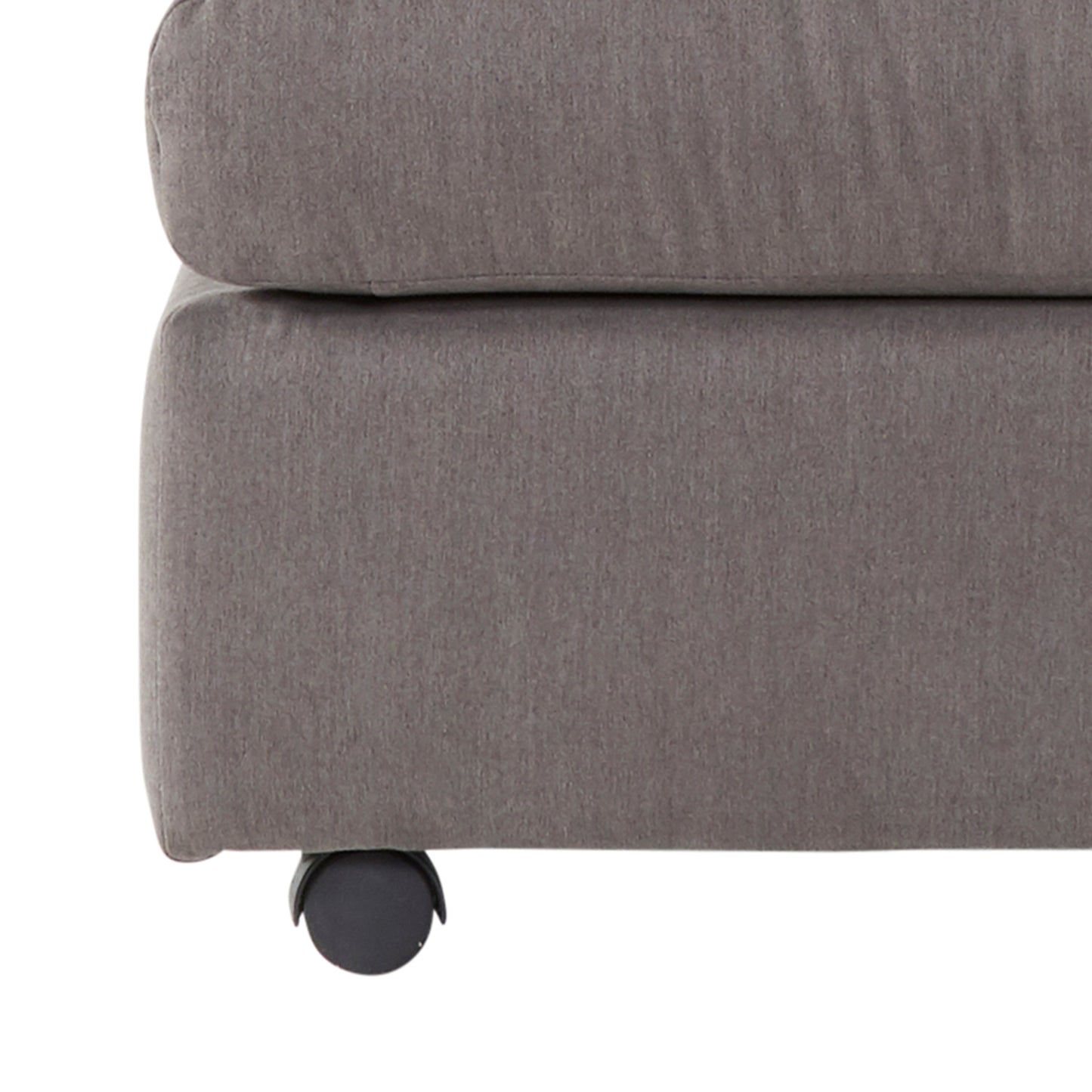 Roundhill Furniture Enda Living Room Fabric Ottoman, Carbon Gray